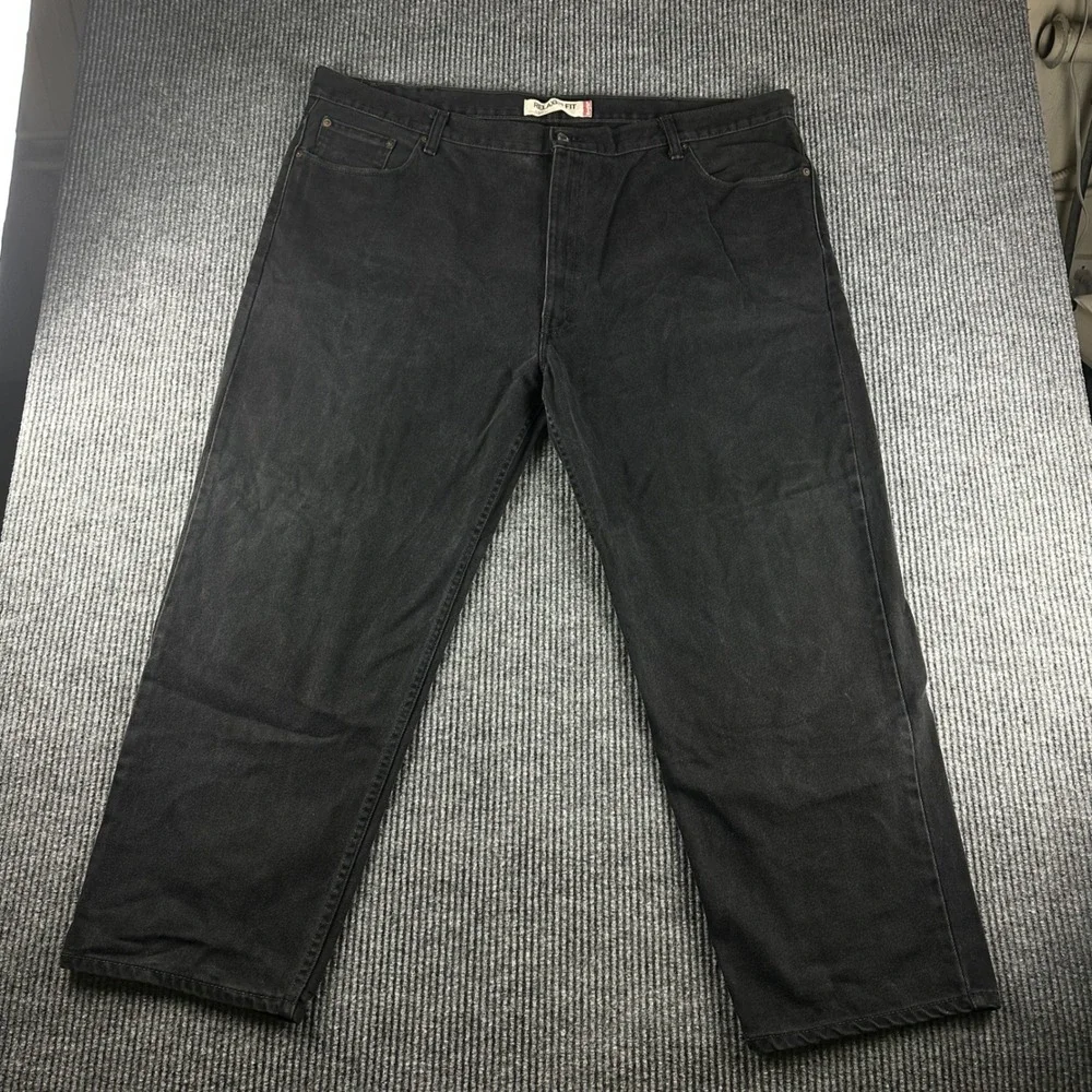 Levis 550 Relaxed Fit Jeans Mens 48x28 Black Denim Tapered Leg 100% Cotton 2856